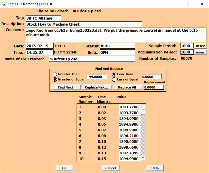 Edit Dialog